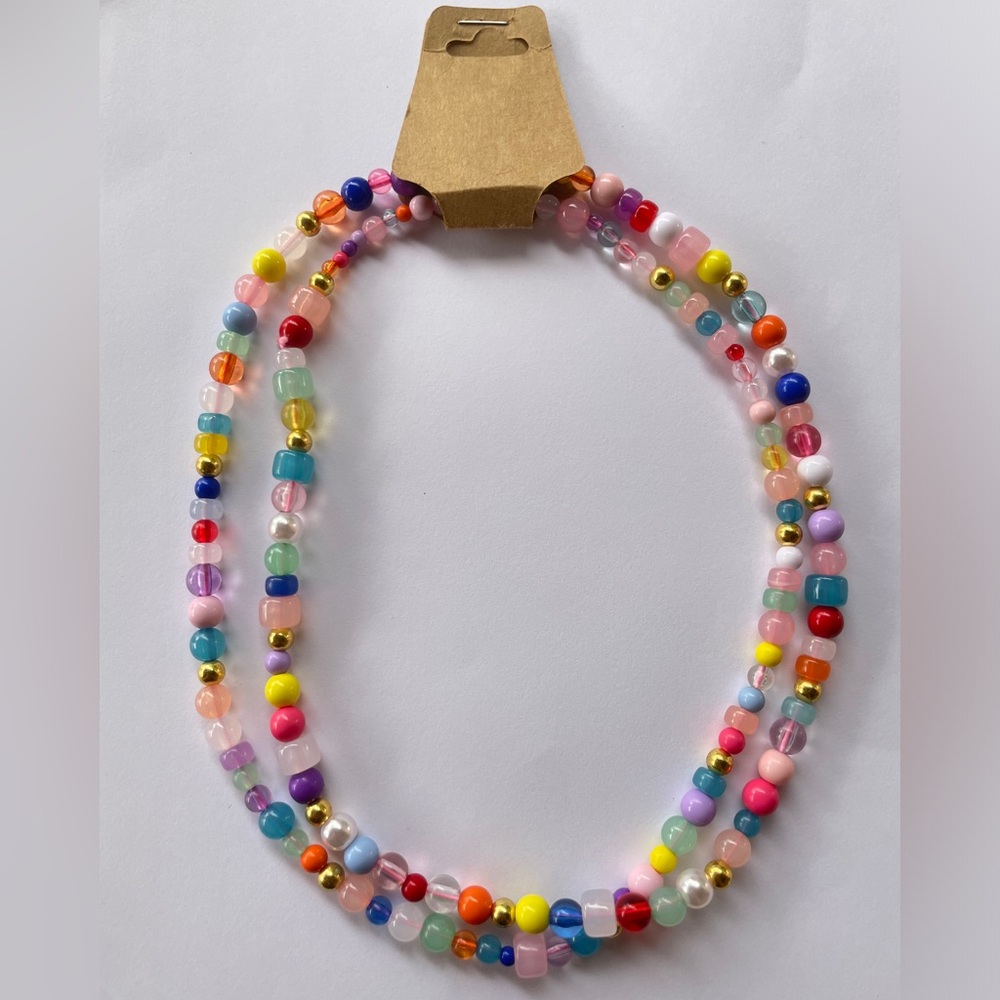 Colorful Beaded Necklace Stretchy - Picture 2 of 7